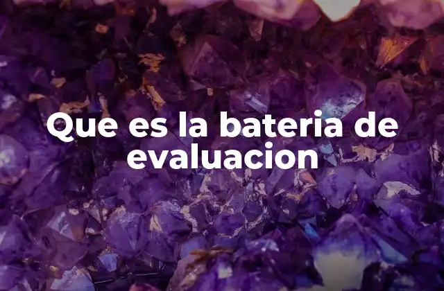 Que es la Bateria de Evaluacion