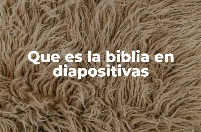 Que es la Biblia en Diapositivas
