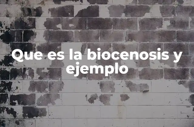 Que es la Biocenosis y Ejemplo
