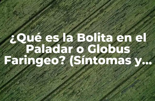 ¿qué es la Bolita en el Paladar o Globus Faringeo? (síntomas y Tratamiento)