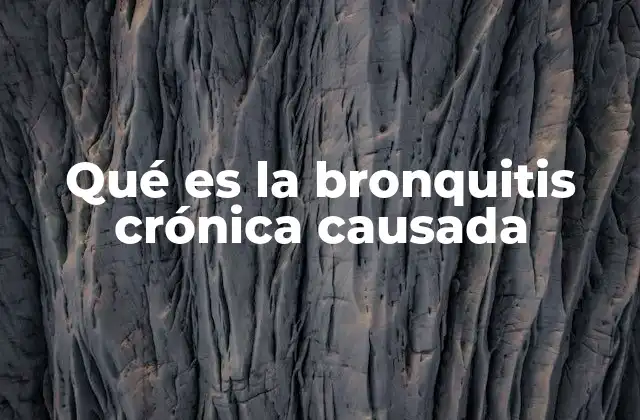 Causas y factores de riesgo de la bronquitis crónica