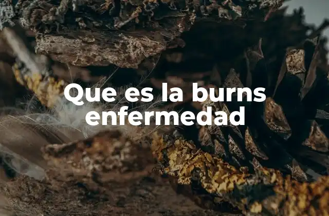 Características y evolución de la enfermedad de Burns