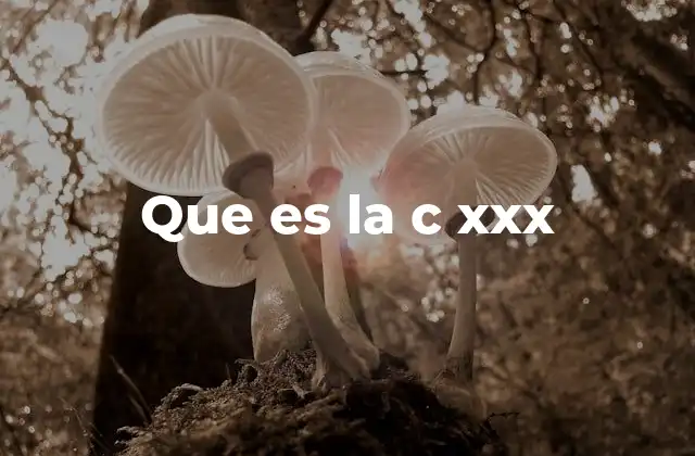 Que es la C Xxx