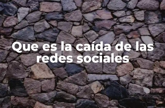 Que es la Caída de las Redes Sociales