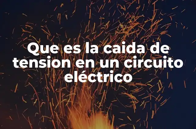 Que es la Caida de Tension en un Circuito Eléctrico