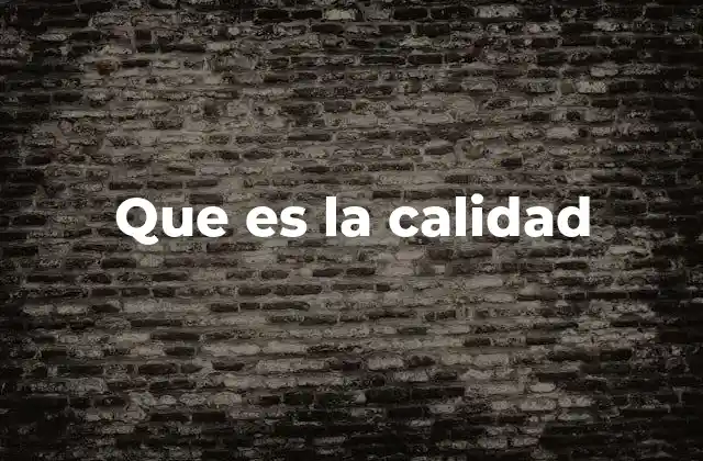 Que es la Calidad 2 La importancia de la excelencia en los procesos
