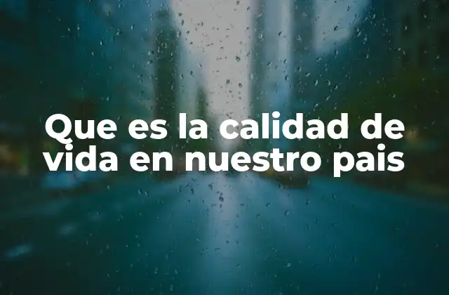 Factores que influyen en el bienestar nacional