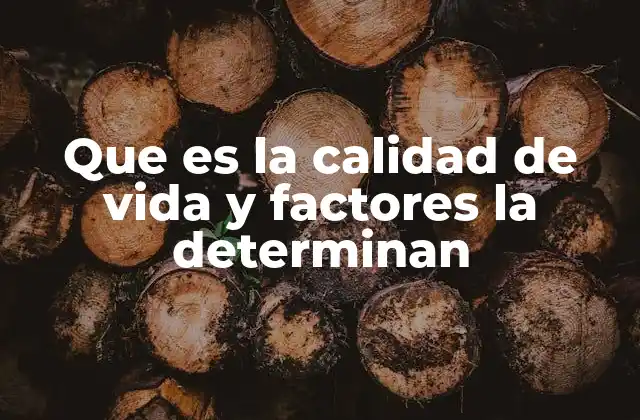 Que es la Calidad de Vida y Factores la Determinan 2 Factores que influyen en el bienestar personal y colectivo
