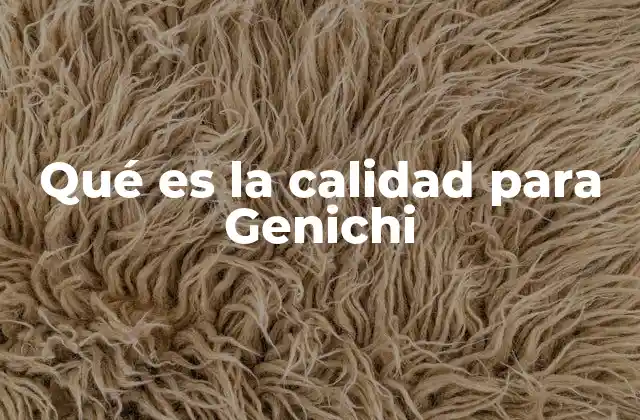 Qué es la Calidad para Genichi 2 La importancia de la calidad en el desarrollo de productos