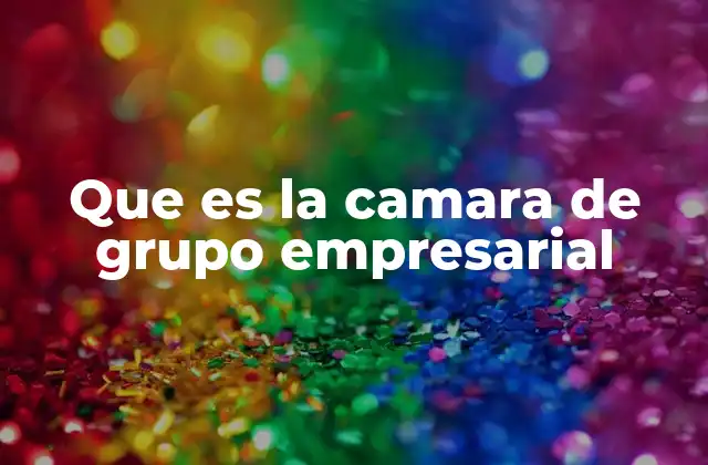 Que es la Camara de Grupo Empresarial