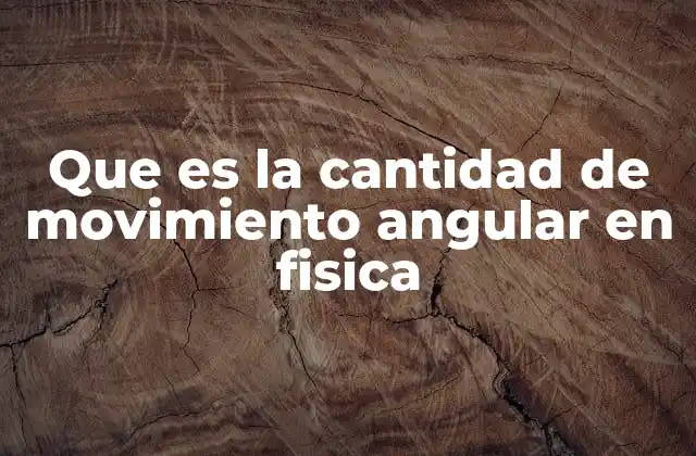Que es la Cantidad de Movimiento Angular en Fisica 2 La importancia del momento angular en la física rotacional