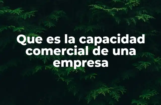 Cómo se relaciona la capacidad comercial con el crecimiento empresarial