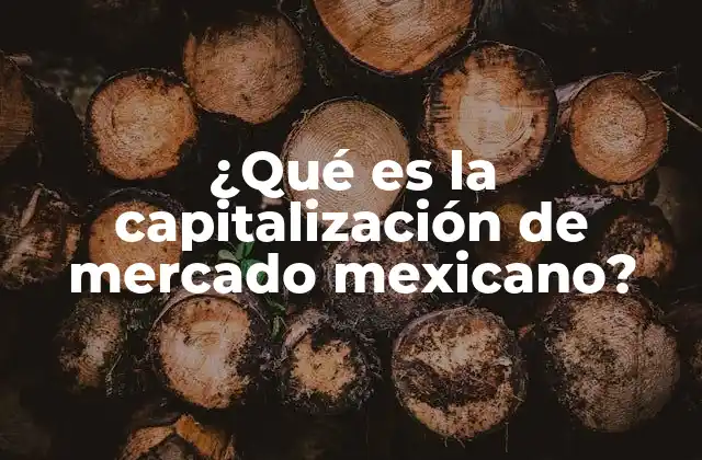 ¿qué es la Capitalización de Mercado Mexicano?