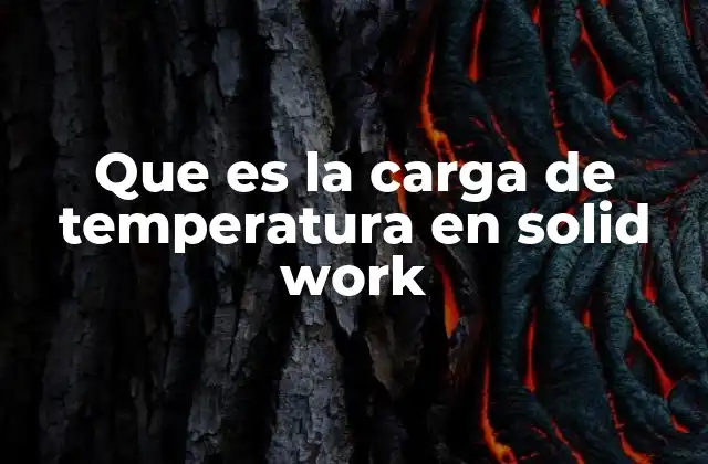 Que es la Carga de Temperatura en Solid Work