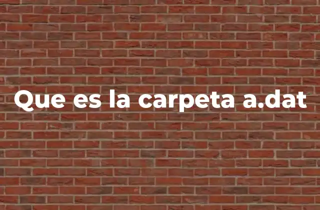 Que es la Carpeta A.dat