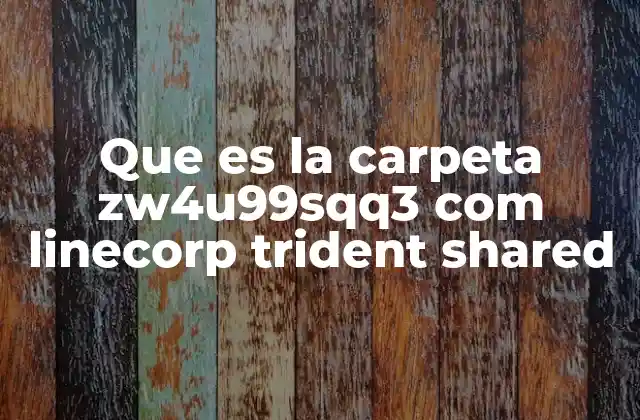 Que es la Carpeta Zw4u99sqq3 Com Linecorp Trident Shared