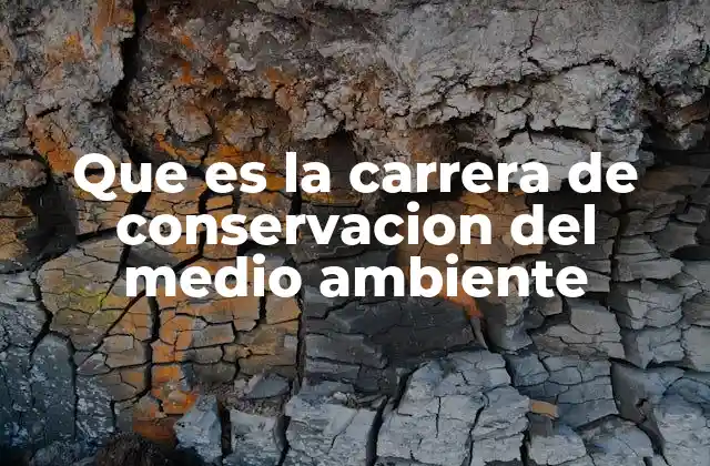 Que es la Carrera de Conservacion Del Medio Ambiente