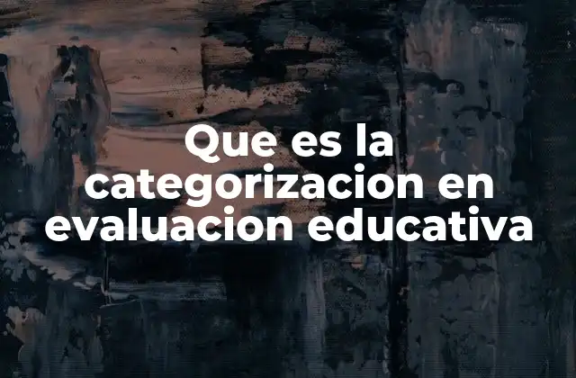 Que es la Categorizacion en Evaluacion Educativa 2 La importancia de organizar el aprendizaje