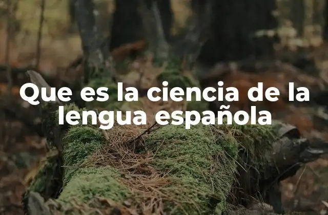 Que es la Ciencia de la Lengua Española