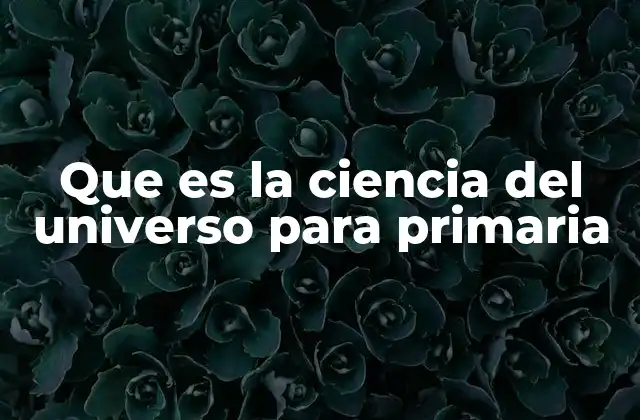 Que es la Ciencia Del Universo para Primaria