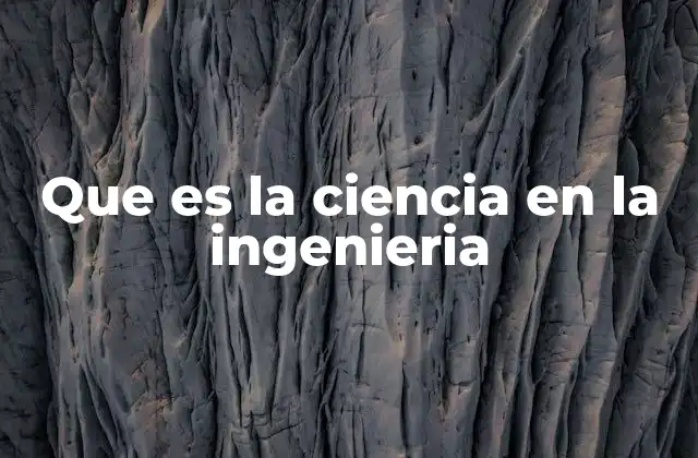 Que es la Ciencia en la Ingenieria