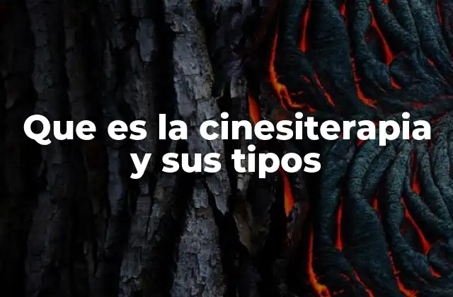 Que es la Cinesiterapia y Sus Tipos