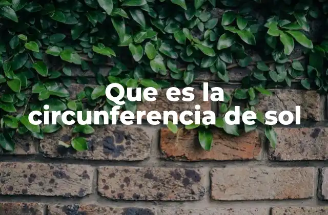 Que es la Circunferencia de Sol