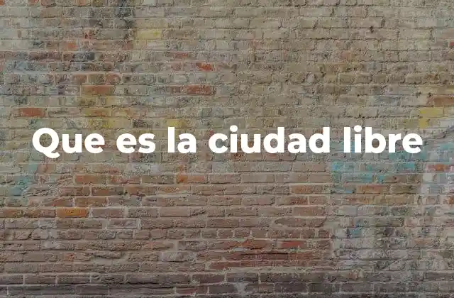 Que es la Ciudad Libre