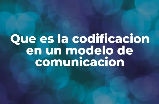 Que es la Codificacion en un Modelo de Comunicacion