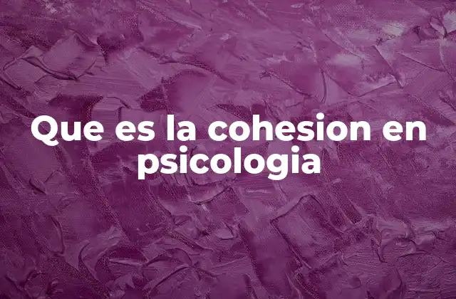 Que es la Cohesion en Psicologia 2 La importancia de la cohesión en la interacción humana