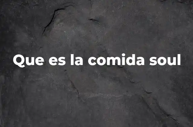 Orígenes de la comida soul