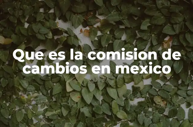 Que es la Comision de Cambios en Mexico