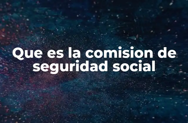 Que es la Comision de Seguridad Social 15 La importancia de la seguridad social en el entorno laboral
