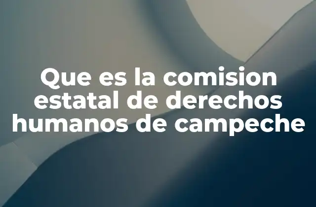 Que es la Comision Estatal de Derechos Humanos de Campeche