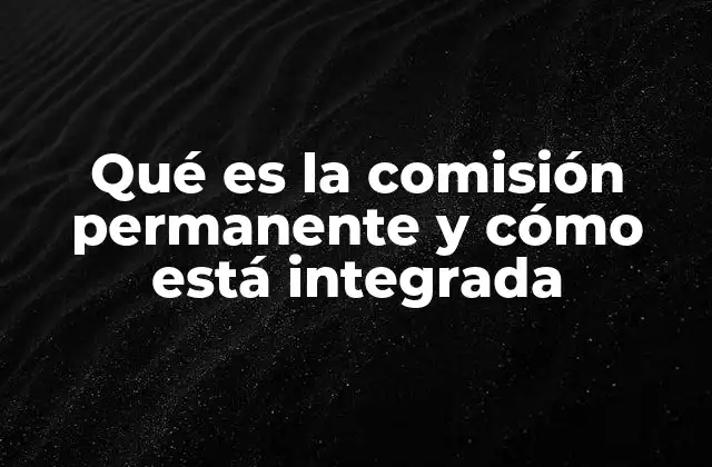 Qué es la Comisión Permanente y Cómo Está Integrada