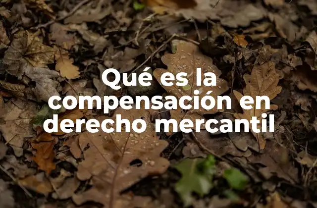 Qué es la Compensación en Derecho Mercantil