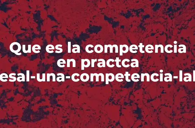Que es la Competencia en Practca Procesal-una-competencia-laboral