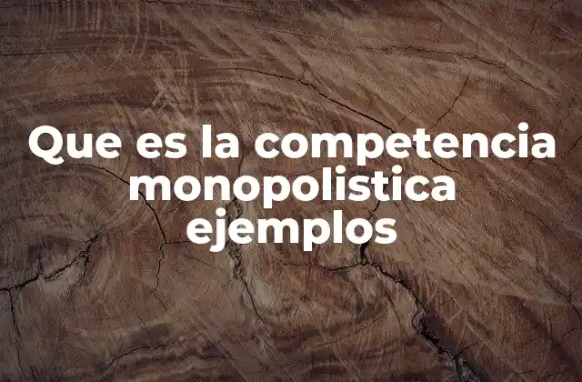Que es la Competencia Monopolistica Ejemplos 2 Características de la competencia monopolística