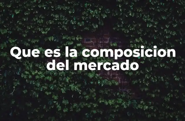 Que es la Composicion Del Mercado