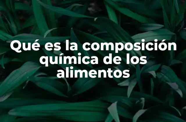 Cómo se analiza la composición química de los alimentos