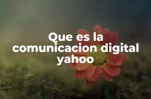 Que es la Comunicacion Digital Yahoo 2 El papel de Yahoo en la evolución de la comunicación digital