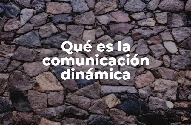 Qué es la Comunicación Dinámica