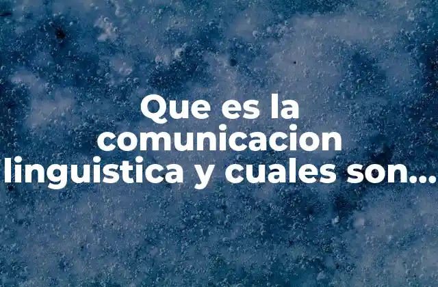 Que es la Comunicacion Linguistica y Cuales Son Sus Funcines