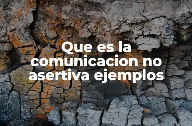 Que es la Comunicacion No Asertiva Ejemplos