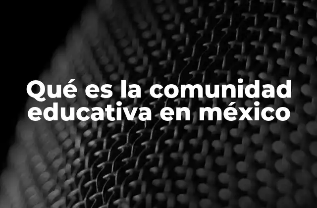 Qué es la Comunidad Educativa en México