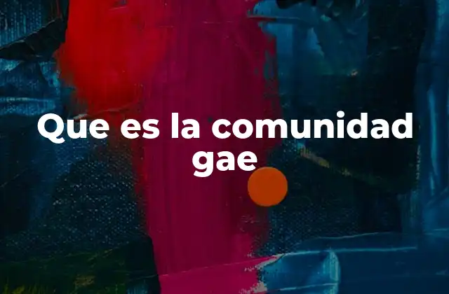 Que es la Comunidad Gae