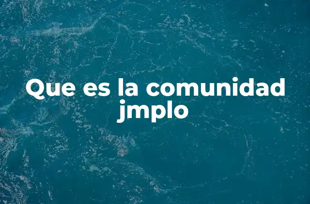 Que es la Comunidad Jmplo