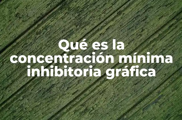 Qué es la Concentración Mínima Inhibitoria Gráfica