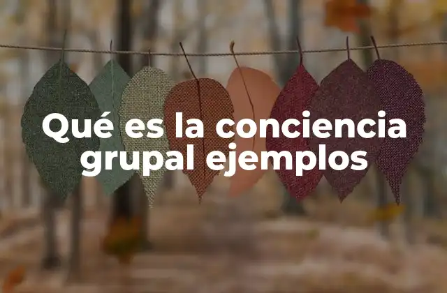 Qué es la Conciencia Grupal Ejemplos