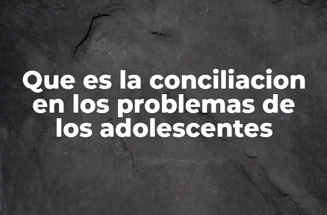 Que es la Conciliacion en los Problemas de los Adolescentes 2 La importancia de resolver conflictos en la adolescencia